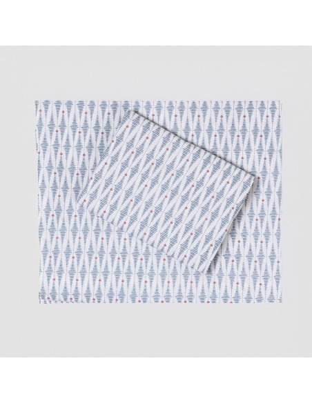 Juego de sábanas algodón Noruega azul verdoso