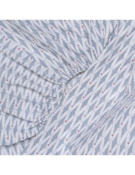 Juego de sábanas algodón Noruega azul verdoso