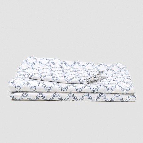 Juego de sábanas algodón Picota indigo