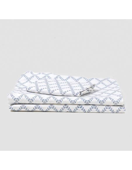 Juego de sábanas algodón Picota indigo