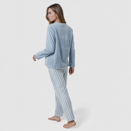 Pijama coral Raya Marsella azul