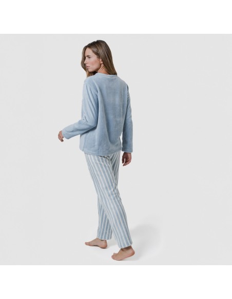 Pijama coral Raya Marsella azul