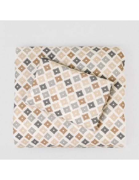 Juego de sábanas franela Ayana celeste