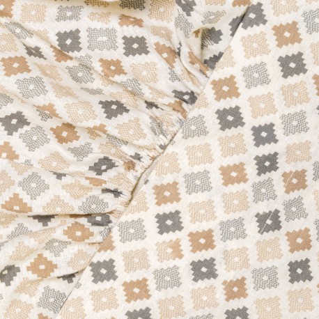 Juego de sábanas franela Ayana celeste