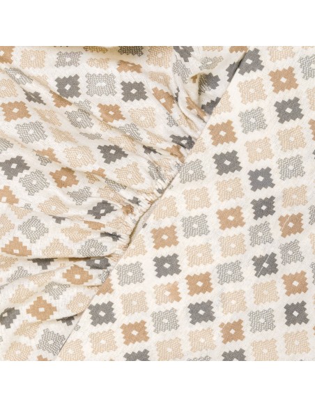 Juego de sábanas franela Ayana celeste