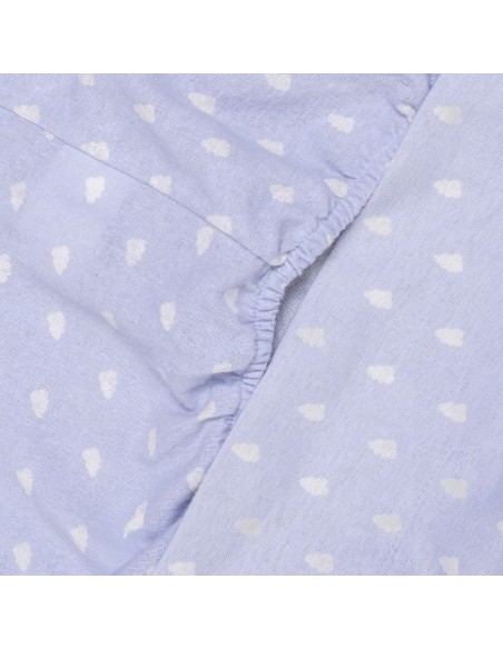 Juego de sábanas franela Nubecita celeste