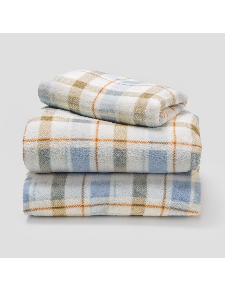 Juego de sábanas coralina Cuadro Noric celeste