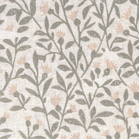 Juego de sábanas algodón Eureka verde seco - topo