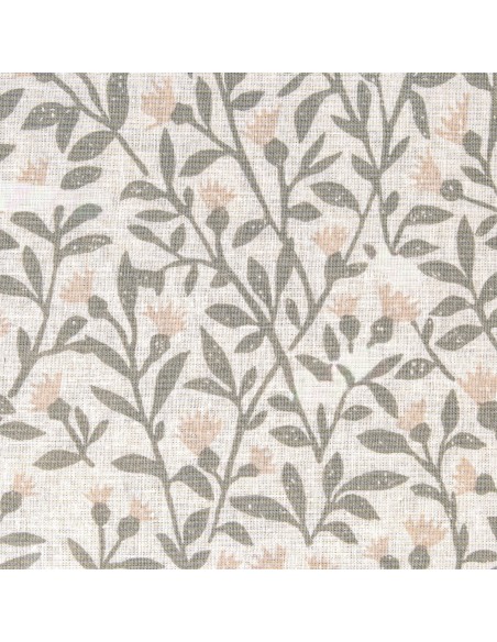 Juego de sábanas algodón Eureka verde seco - topo