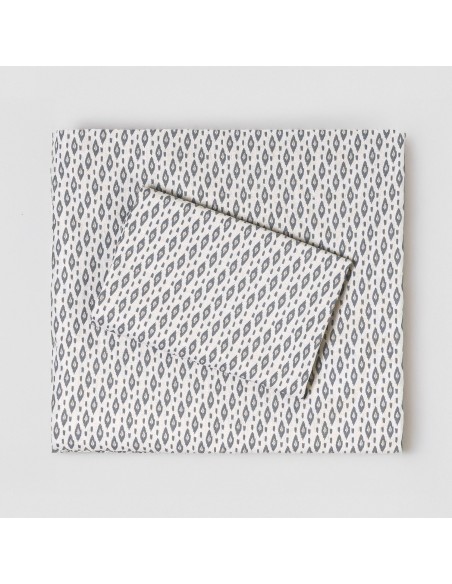 Juego de sábanas algodón Nerdana azul keike - topo