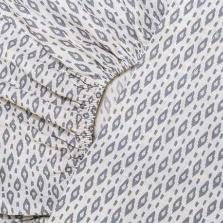 Juego de sábanas algodón Nerdana azul keike - topo