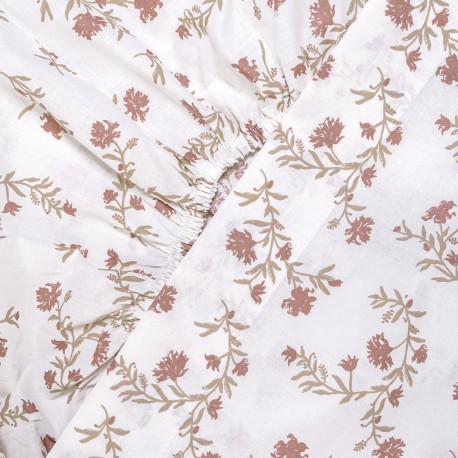 Juego de sábanas algodón Nidila gris claro