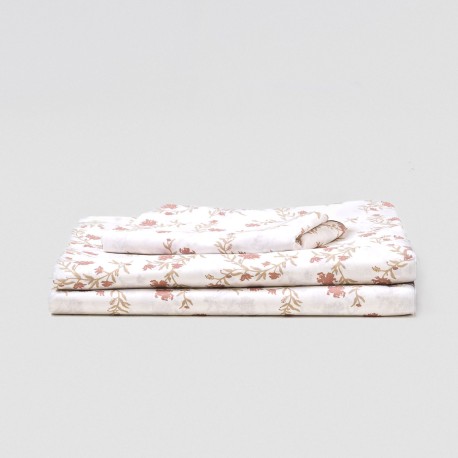 Juego de sábanas algodón Nidila gris claro