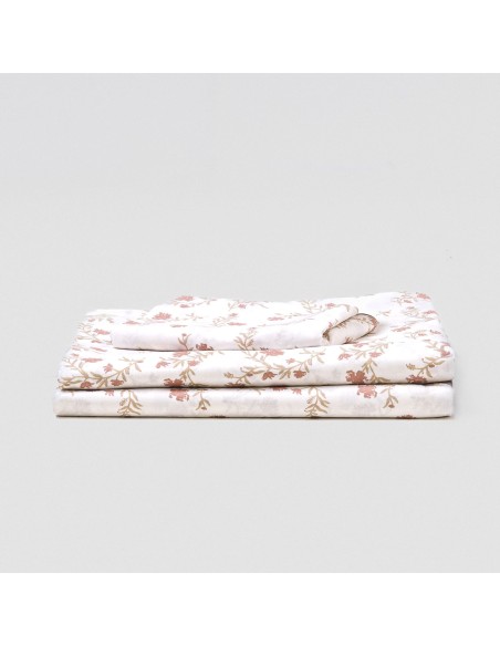 Juego de sábanas algodón Nidila gris claro