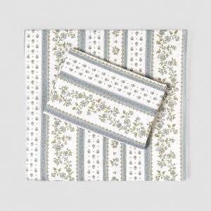 Juego de sábanas algodón Cracovia azul keike