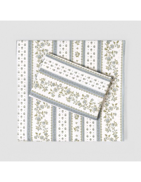 Juego de sábanas algodón Cracovia azul keike