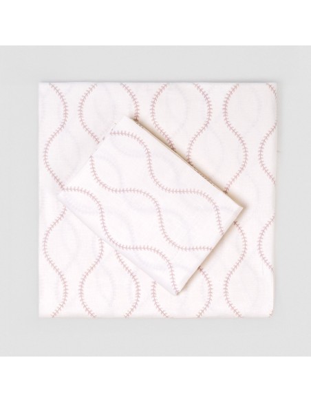 Juego de sábanas algodón Paniculata malva