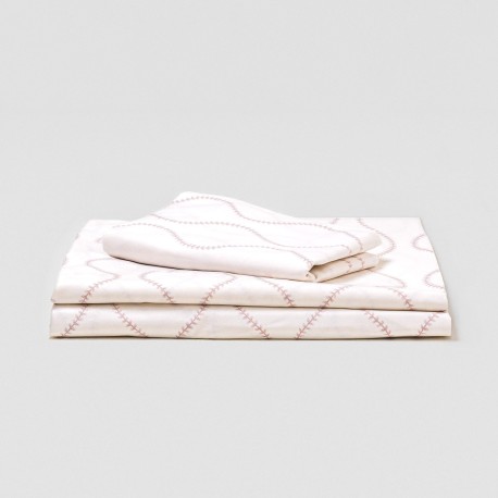 Juego de sábanas algodón Paniculata malva