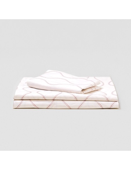 Juego de sábanas algodón Paniculata malva