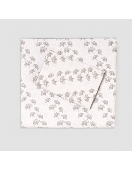 Juego de sábanas algodón Pureza gris claro