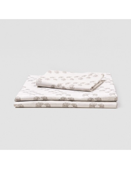 Juego de sábanas algodón Pureza gris claro