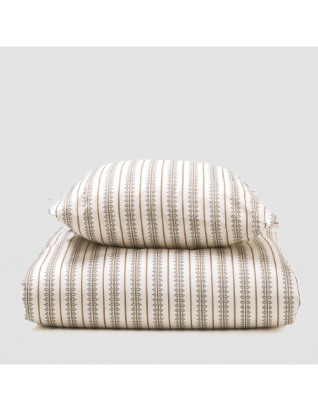 Funda nórdica algodón Alrubia verde seco