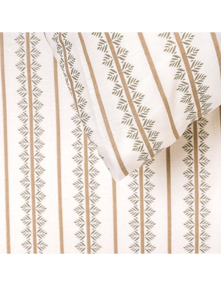 Funda nórdica algodón Alrubia verde seco