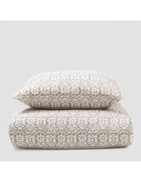 Funda nórdica algodón Matilde topo