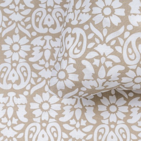 Funda nórdica algodón Matilde topo