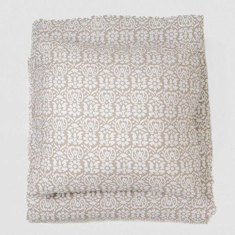 Funda nórdica algodón Matilde topo