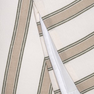 Funda nórdica algodón Raya Sitges verde seco - topo 2