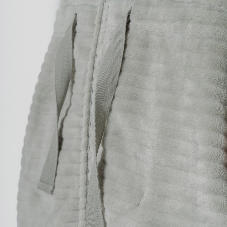 Bata terciopelo raya cremallera