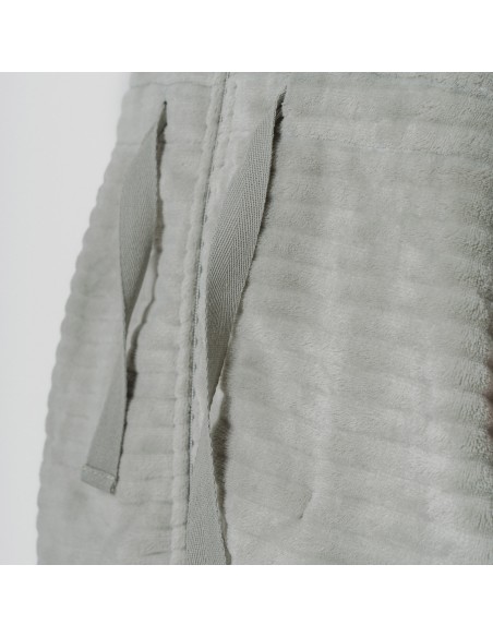 Bata terciopelo raya cremallera