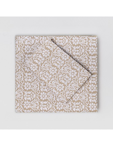 Juego de sábanas algodón Matilde topo