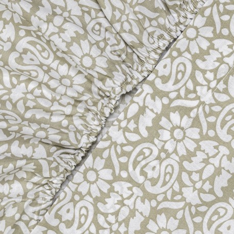 Juego de sábanas algodón Matilde topo