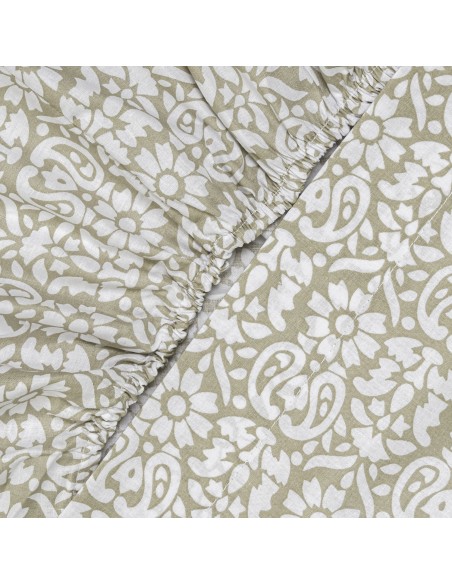 Juego de sábanas algodón Matilde topo