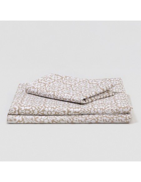 Juego de sábanas algodón Matilde topo