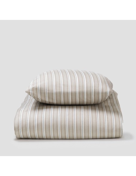 Funda nórdica algodón Raya Sego verde keike
