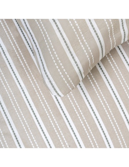 Funda nórdica algodón Raya Sego verde keike