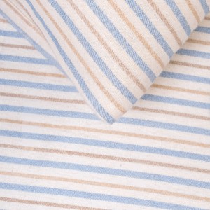 Juego de sábanas franela Raya Benet arena - indigo cuna 2