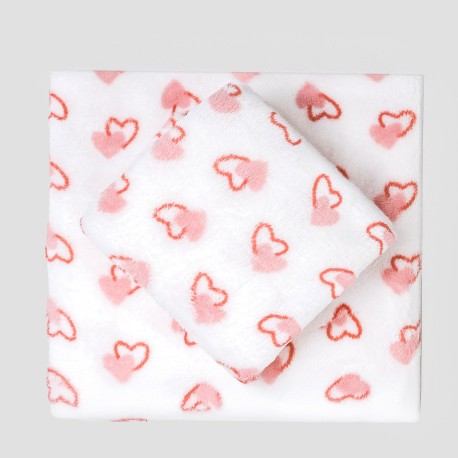 Juego de sábanas coralina Estelle rosa cuna