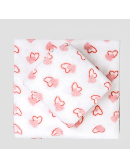 Juego de sábanas coralina Estelle rosa cuna