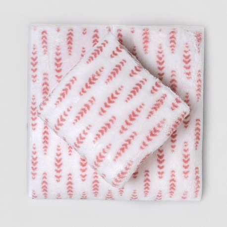 Juego de sábanas coralina Espiga rosa cuna