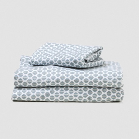 Juego de sábanas franela Dune indigo cuna