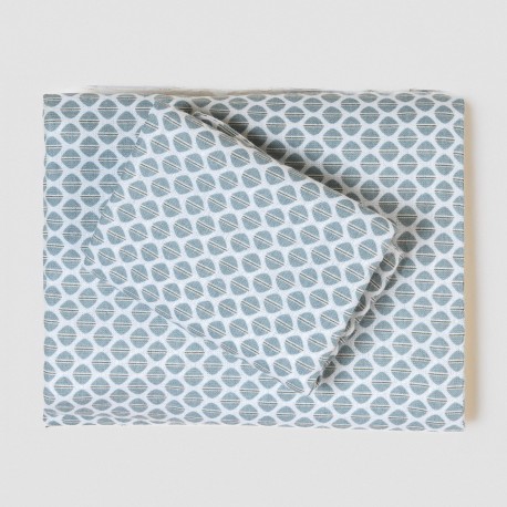 Juego de sábanas franela Dune indigo cuna