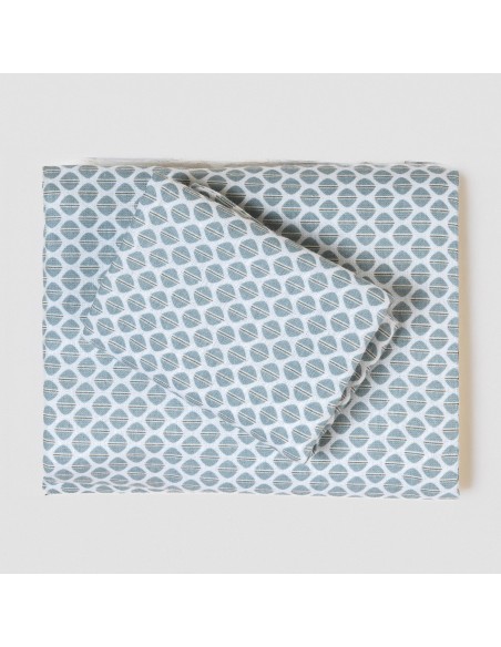 Juego de sábanas franela Dune indigo cuna