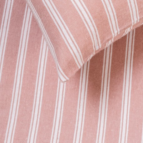 Juego de sábanas franela Raya Marsella rosa keike cuna