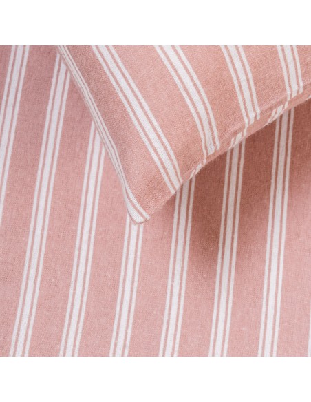 Juego de sábanas franela Raya Marsella rosa keike cuna