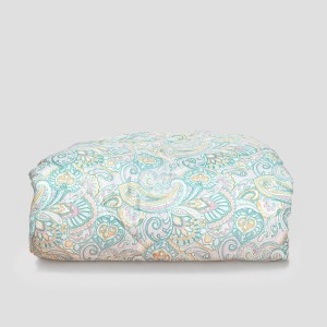 Edredón estampado Cachemir verde seco