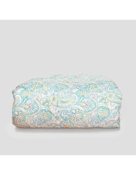Edredón estampado Cachemir verde seco